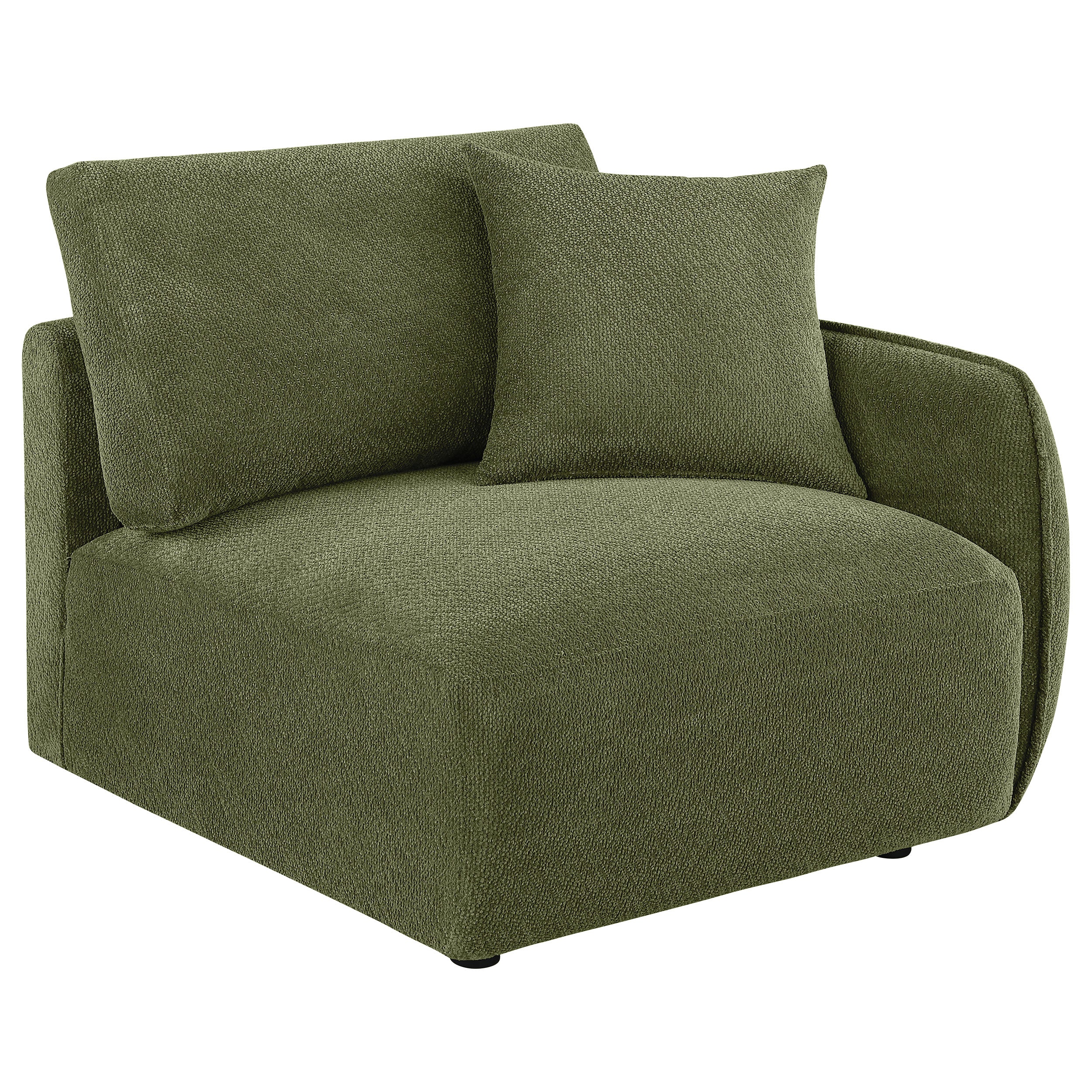 Elysia 6-piece Chenille Upholstered Modular Sectional Sofa Green — view 13