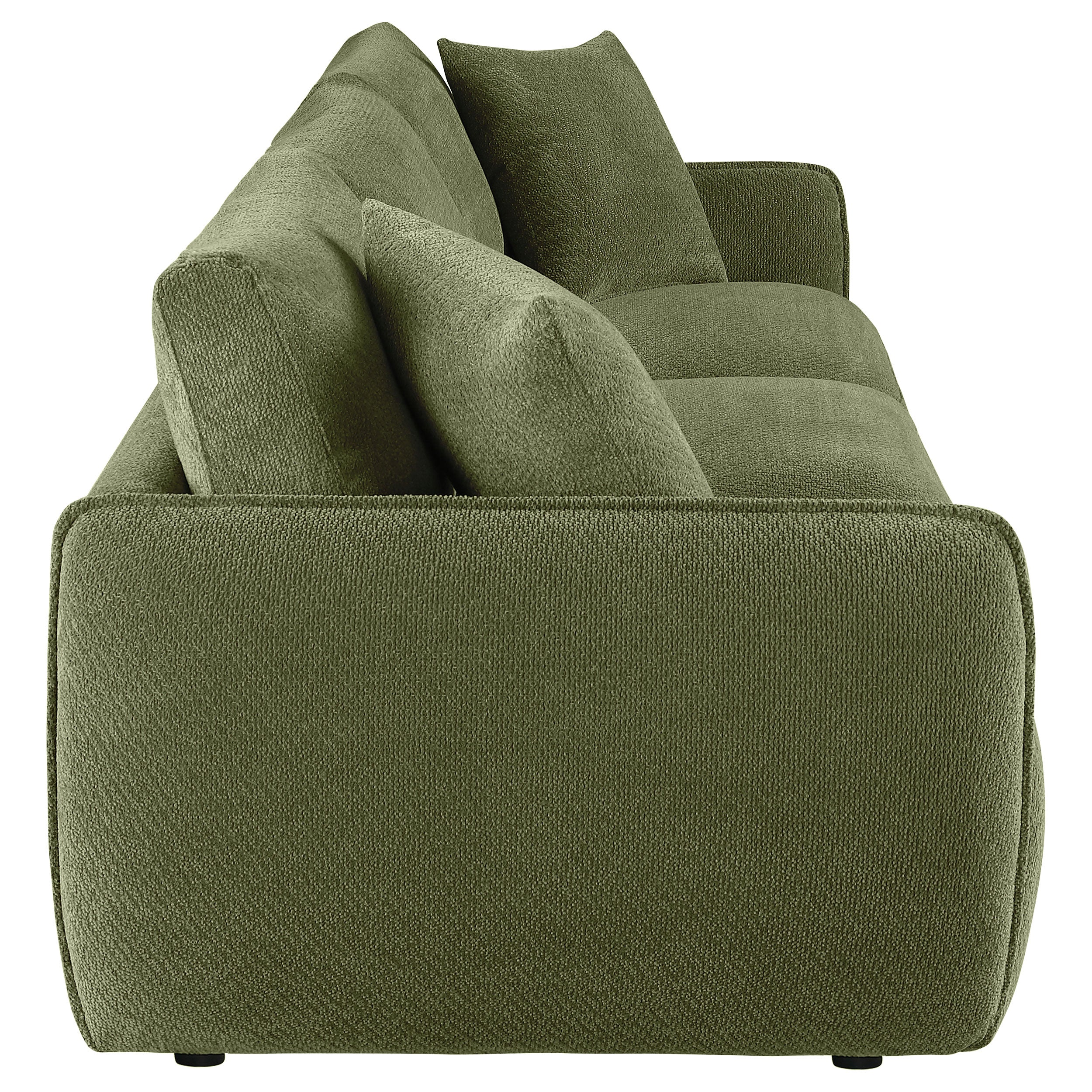 Elysia Chenille Upholstered Modular Lounge Sofa Green — view 8