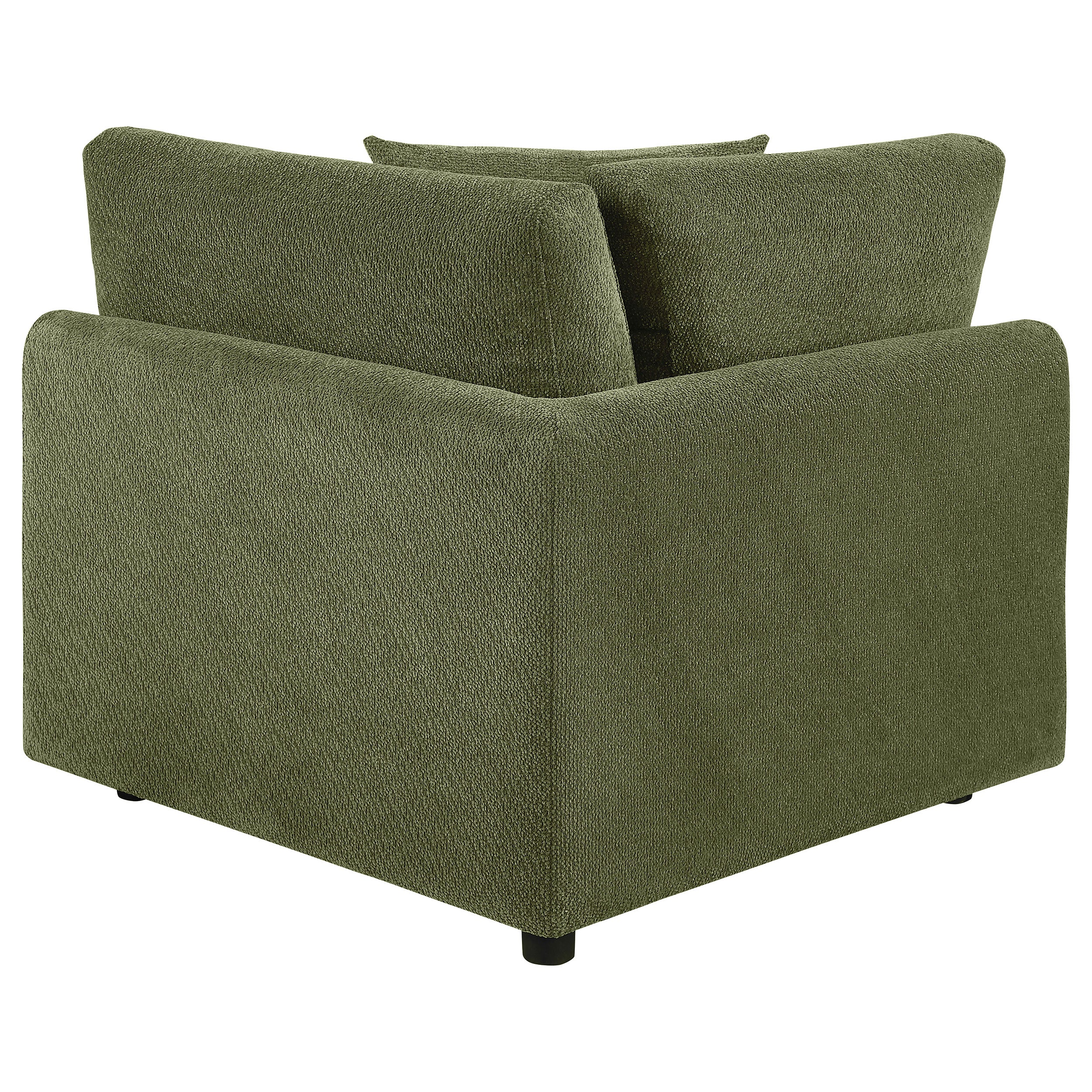 Elysia Chenille Upholstered Modular Corner Chair Green — view 5