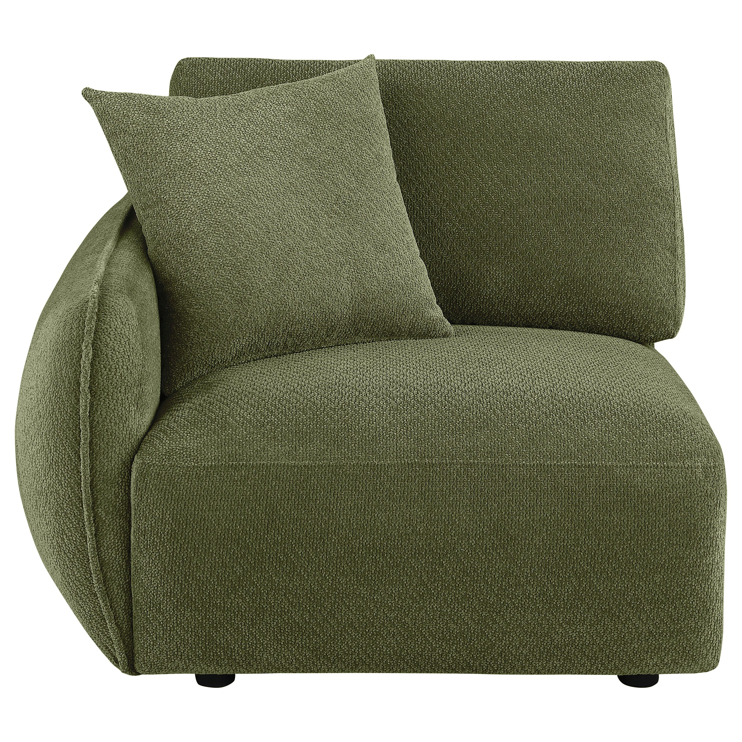 Elysia Chenille Upholstered Modular LAF Chair Green — view 2