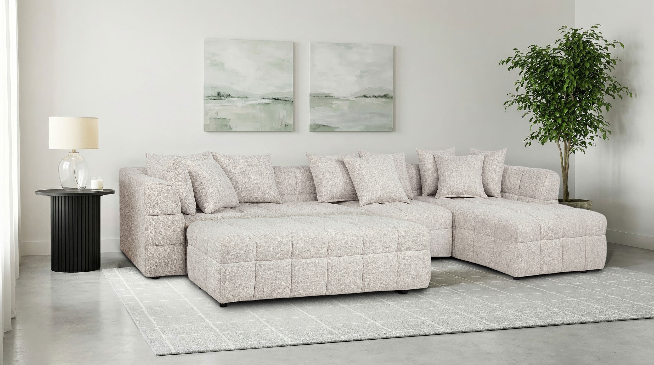 Amara 4-Piece Upholstered Sectional Sofa — view 2