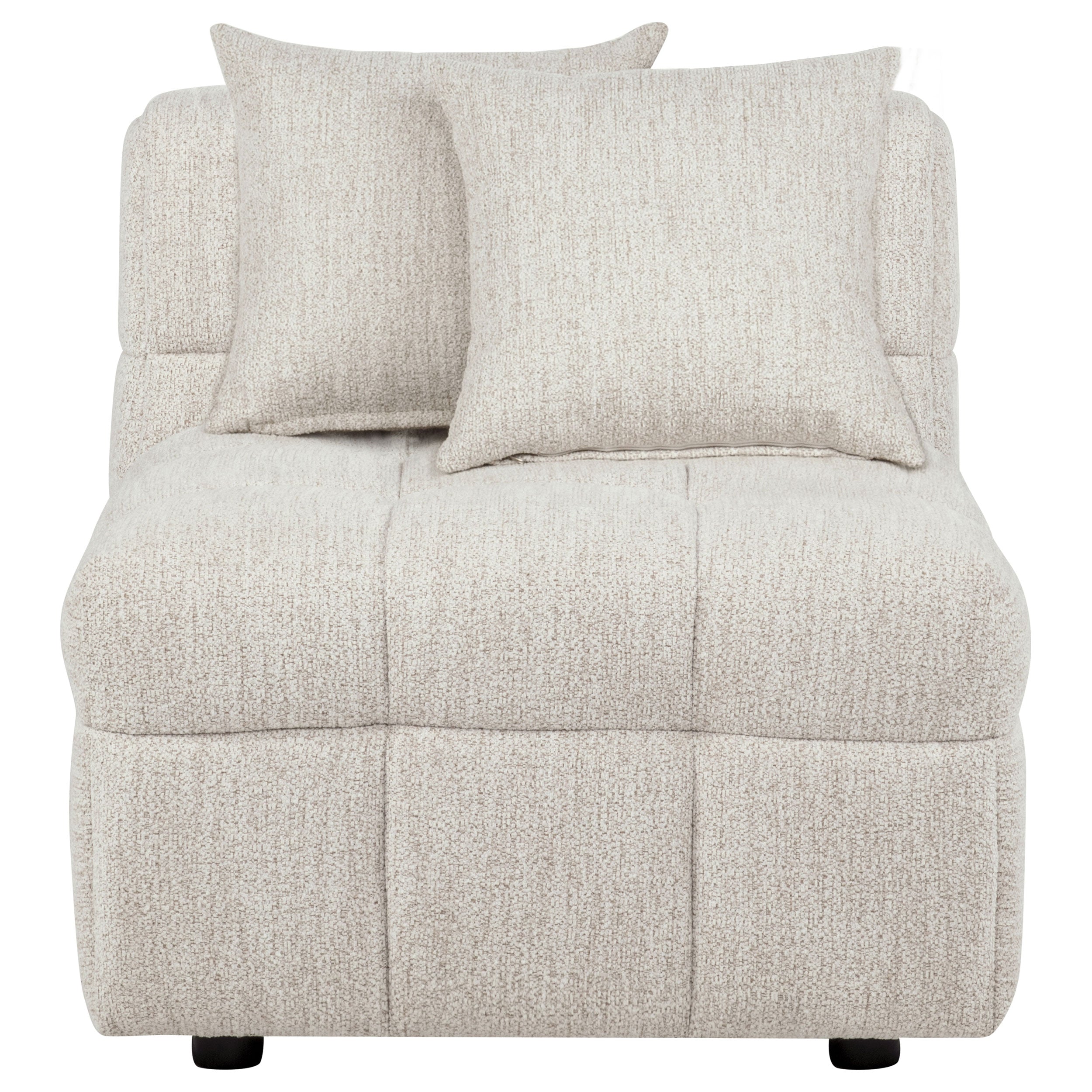 Amara Upholstered Armless Chair — view 3