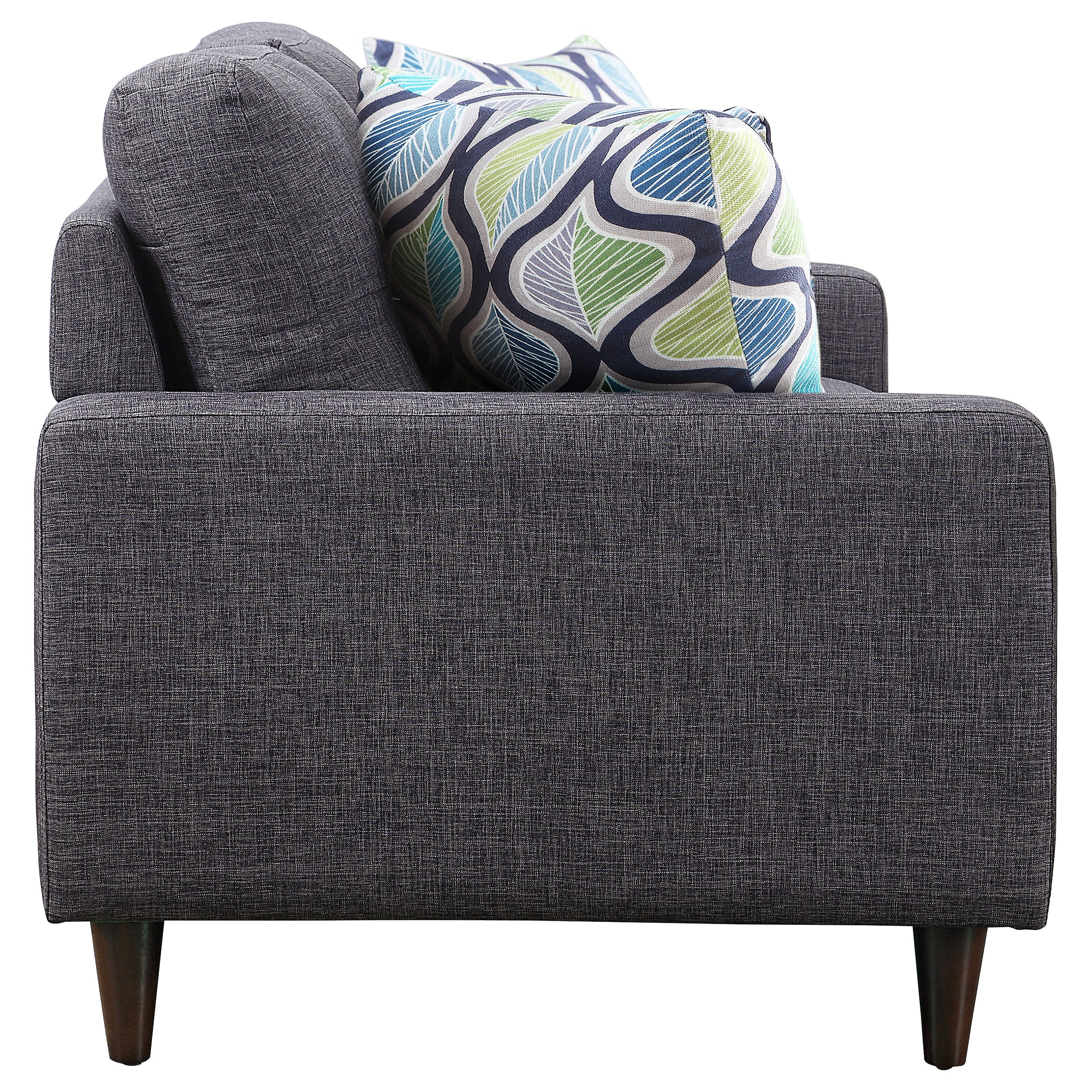 Watsonville Upholstered Track Arm Tufted Loveseat Grey — view 8