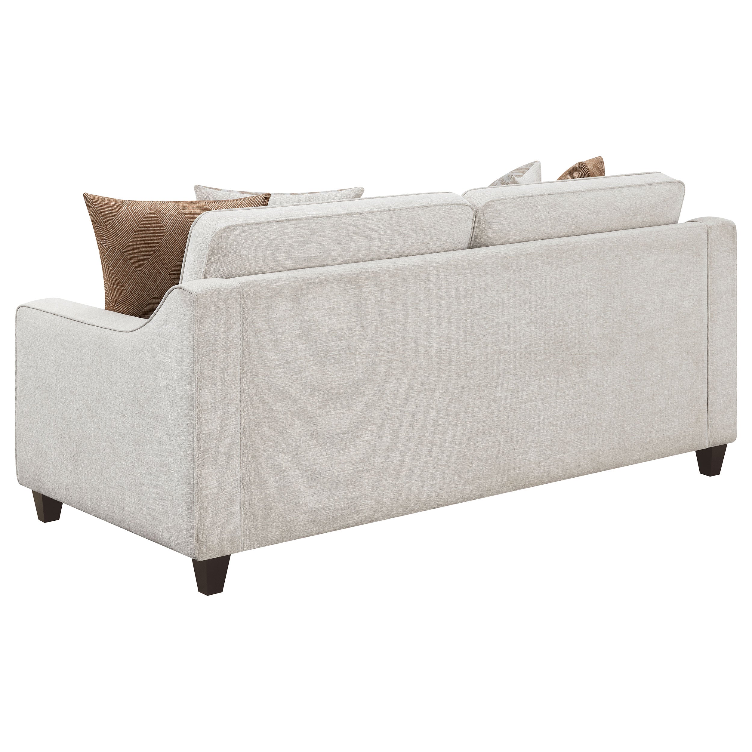 Christine 2-piece Upholstered Sloped Arm Sofa Set Beige — view 5