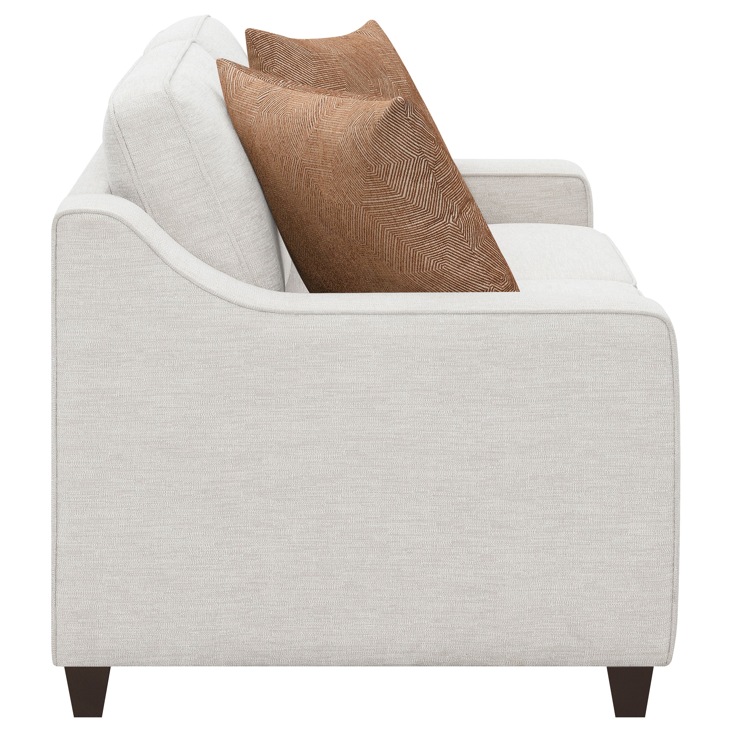 Christine 2-piece Upholstered Sloped Arm Sofa Set Beige — view 10