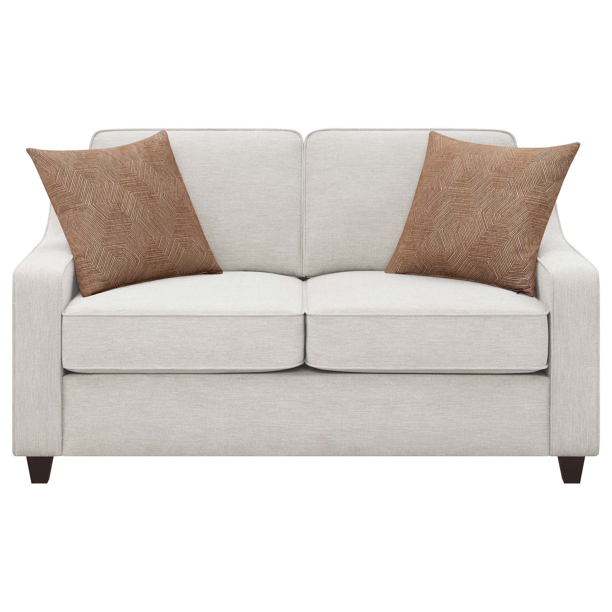 Christine 3-piece Upholstered Sloped Arm Sofa Set Beige — view 8