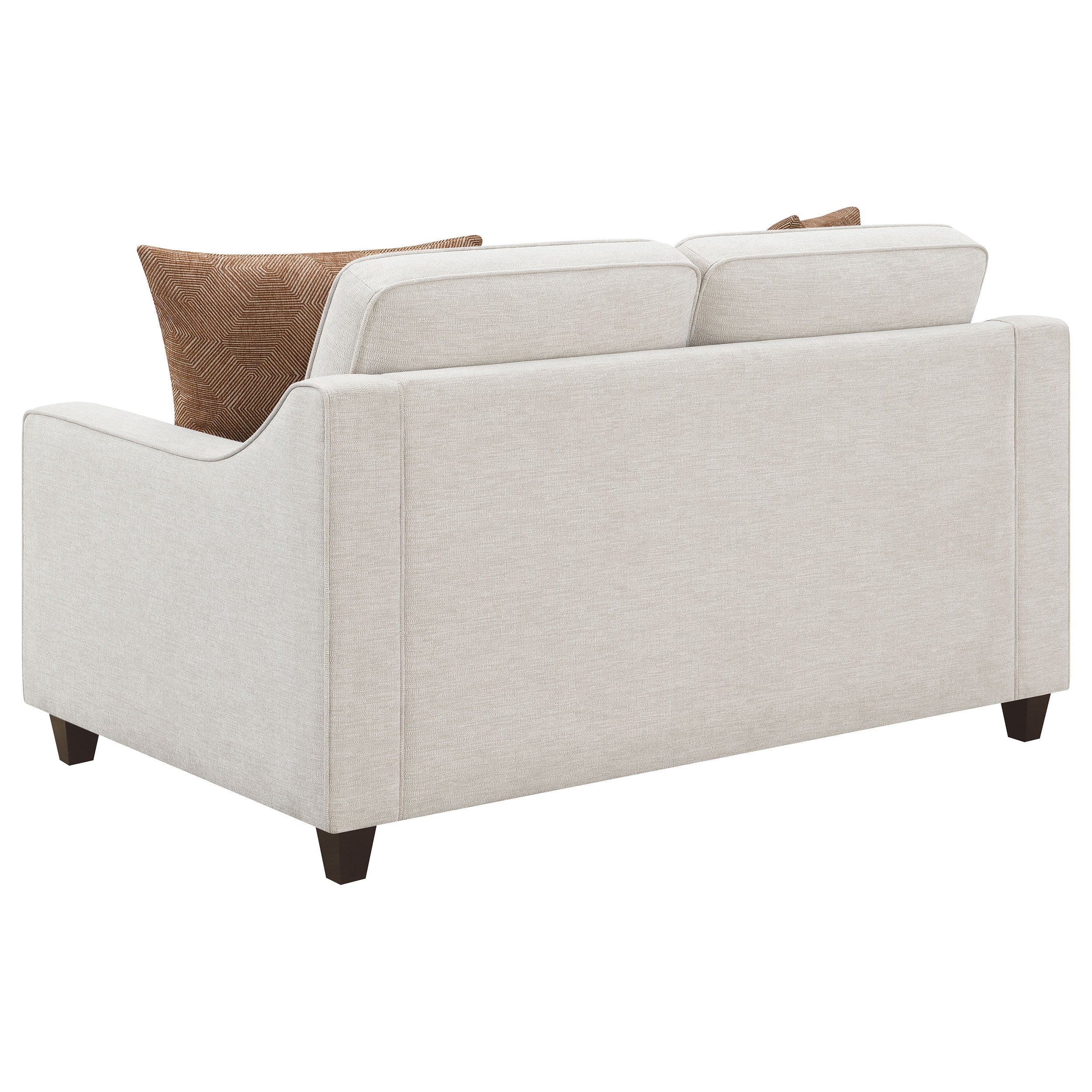 Christine 3-piece Upholstered Sloped Arm Sofa Set Beige — view 9