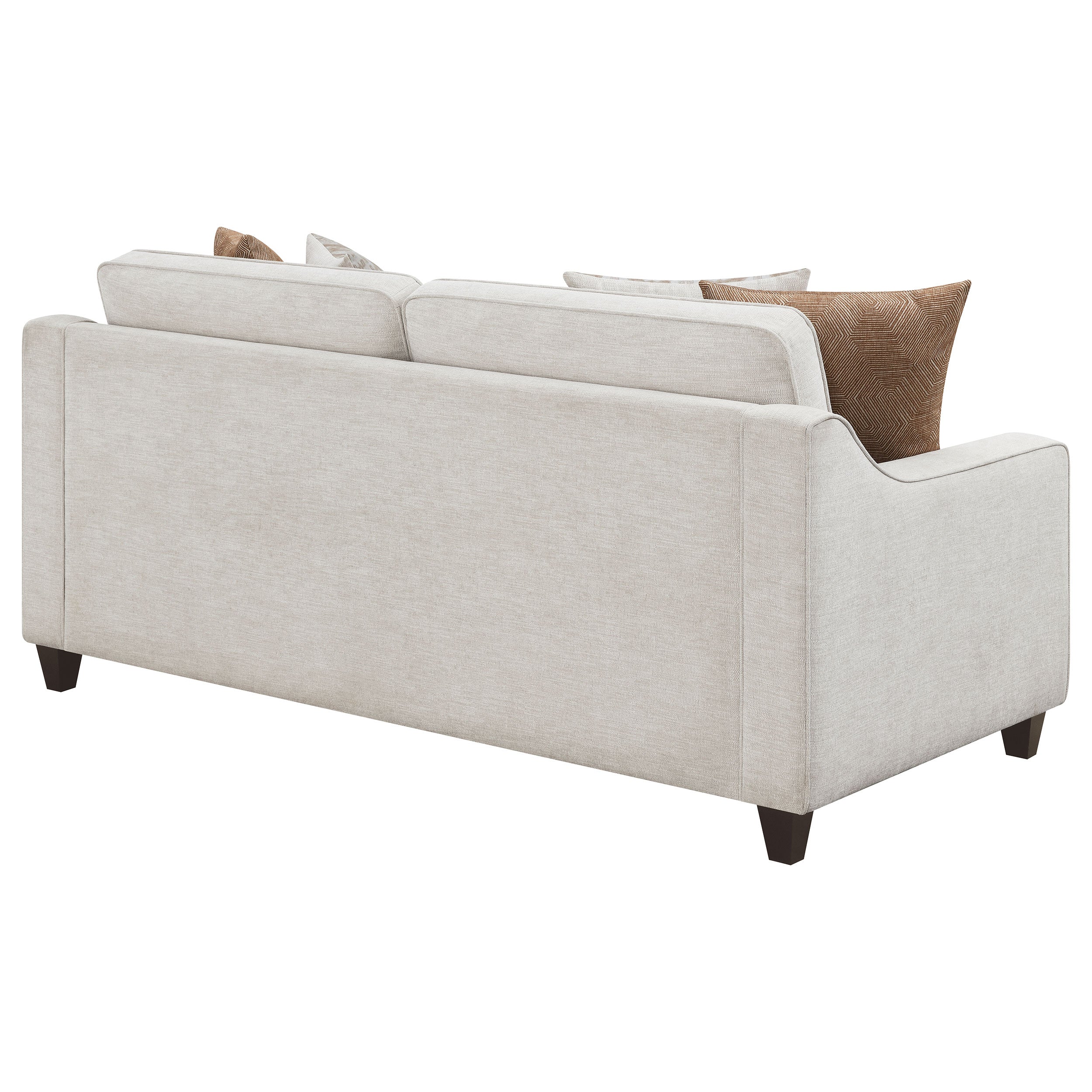 Christine Upholstered Sloped Arm Sofa Beige — view 7