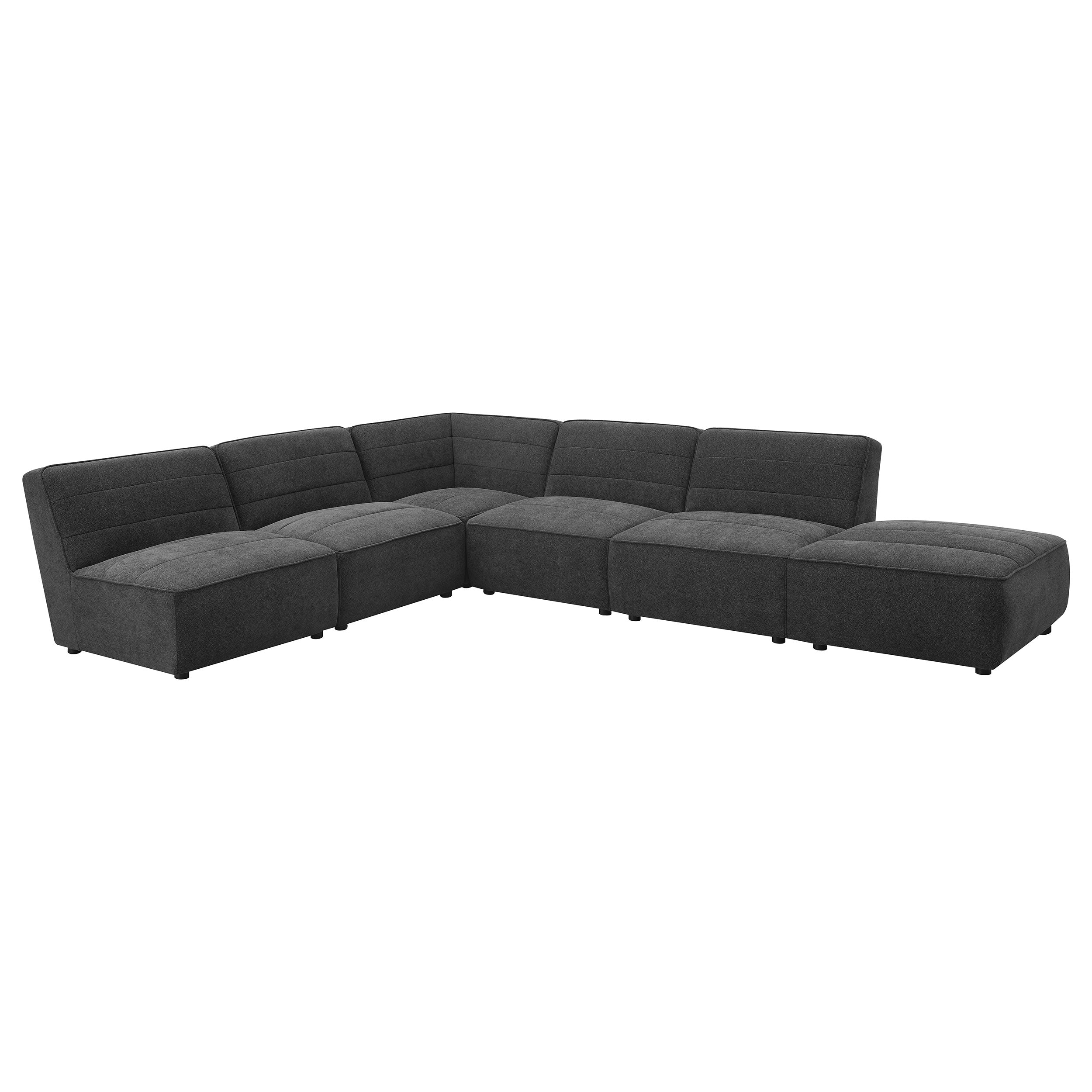 Sunny Upholstered Armless Chair Dark Charcoal — view 13