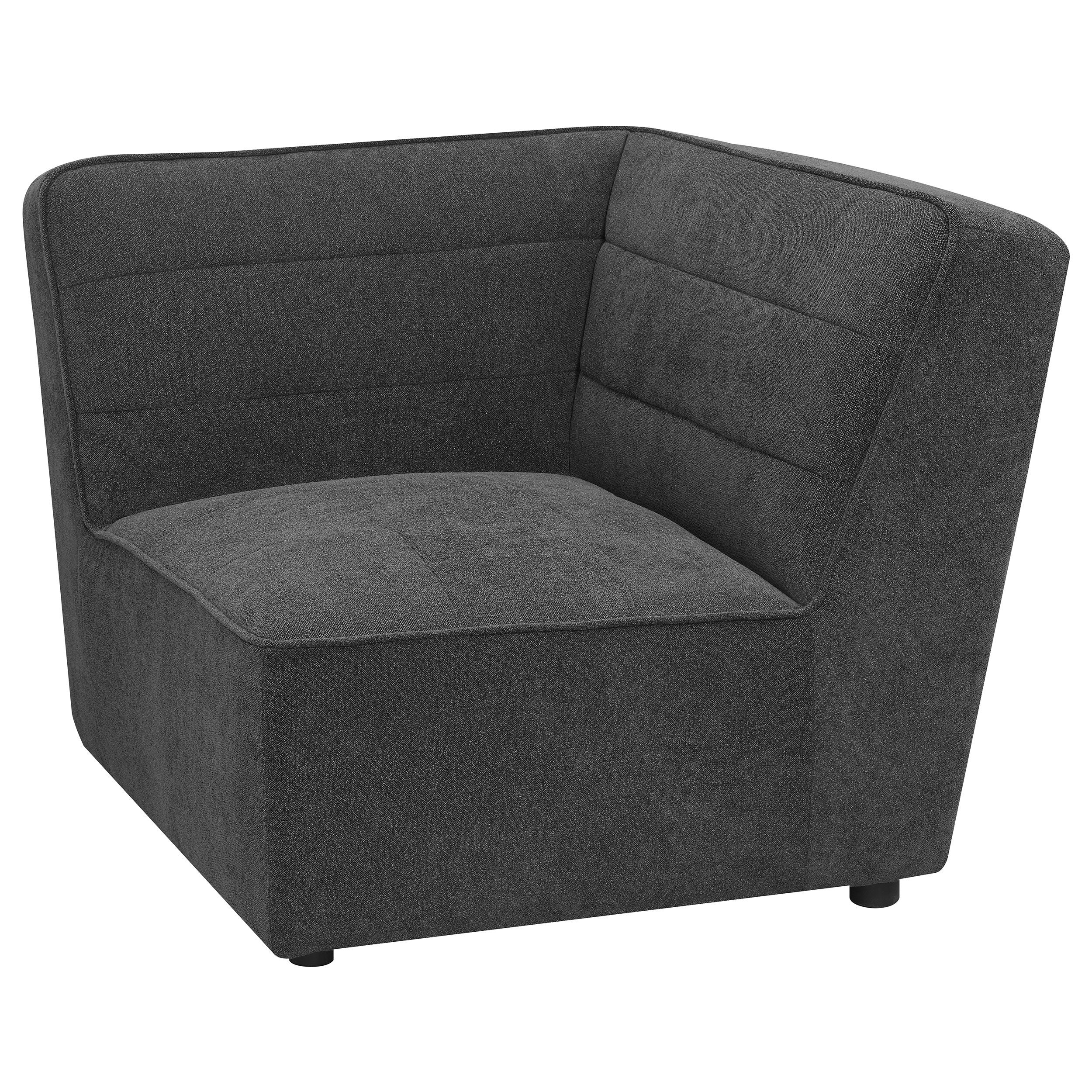 Sunny Upholstered Corner Chair Dark Charcoal — view 3