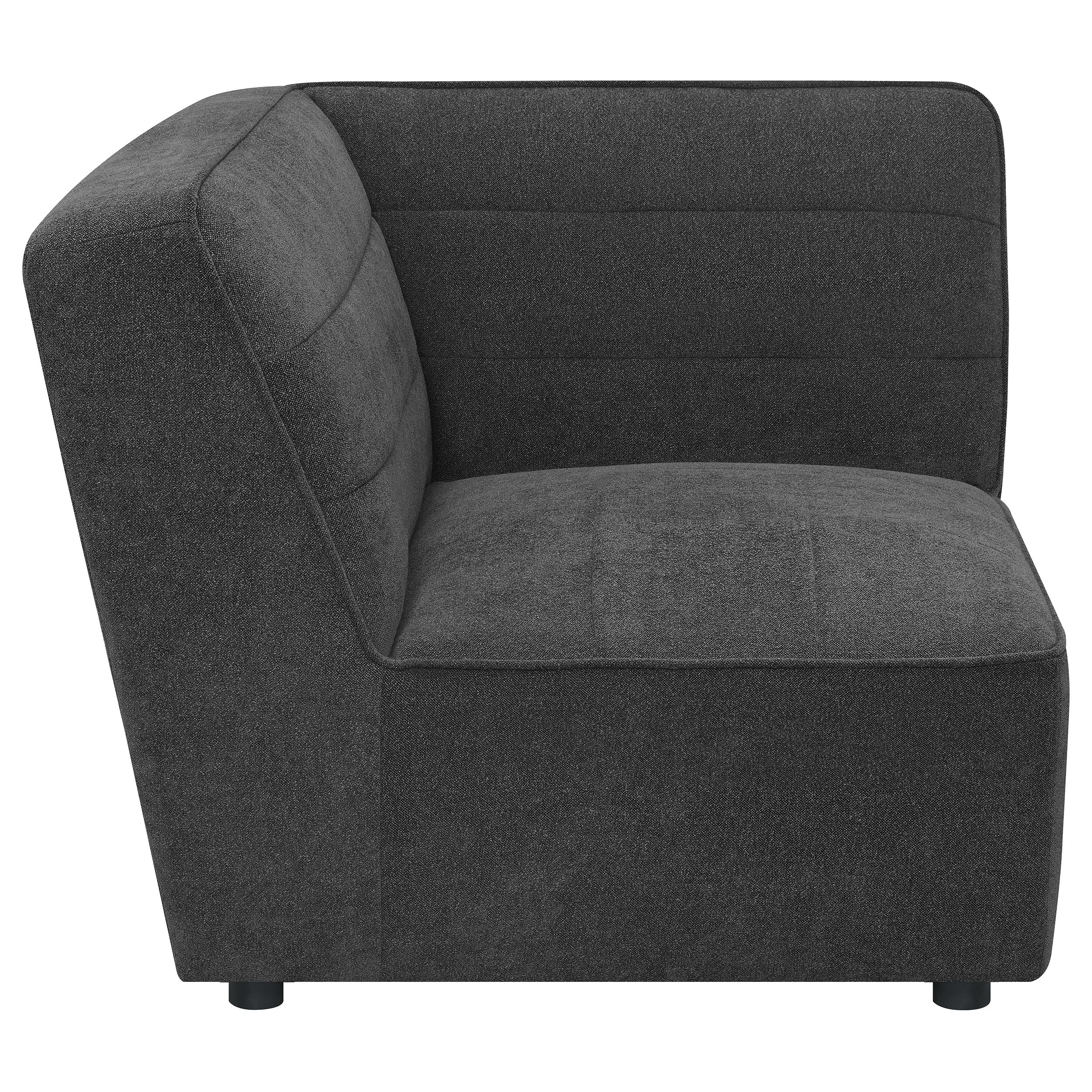 Sunny Upholstered Corner Chair Dark Charcoal — view 6