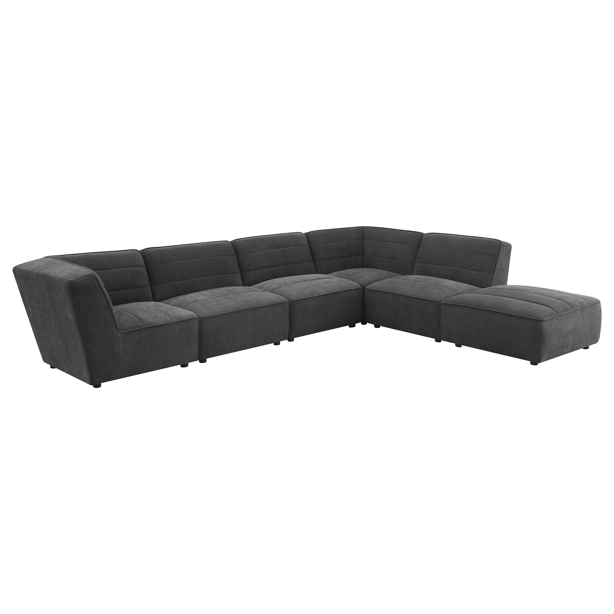 Sunny Upholstered Corner Chair Dark Charcoal — view 9
