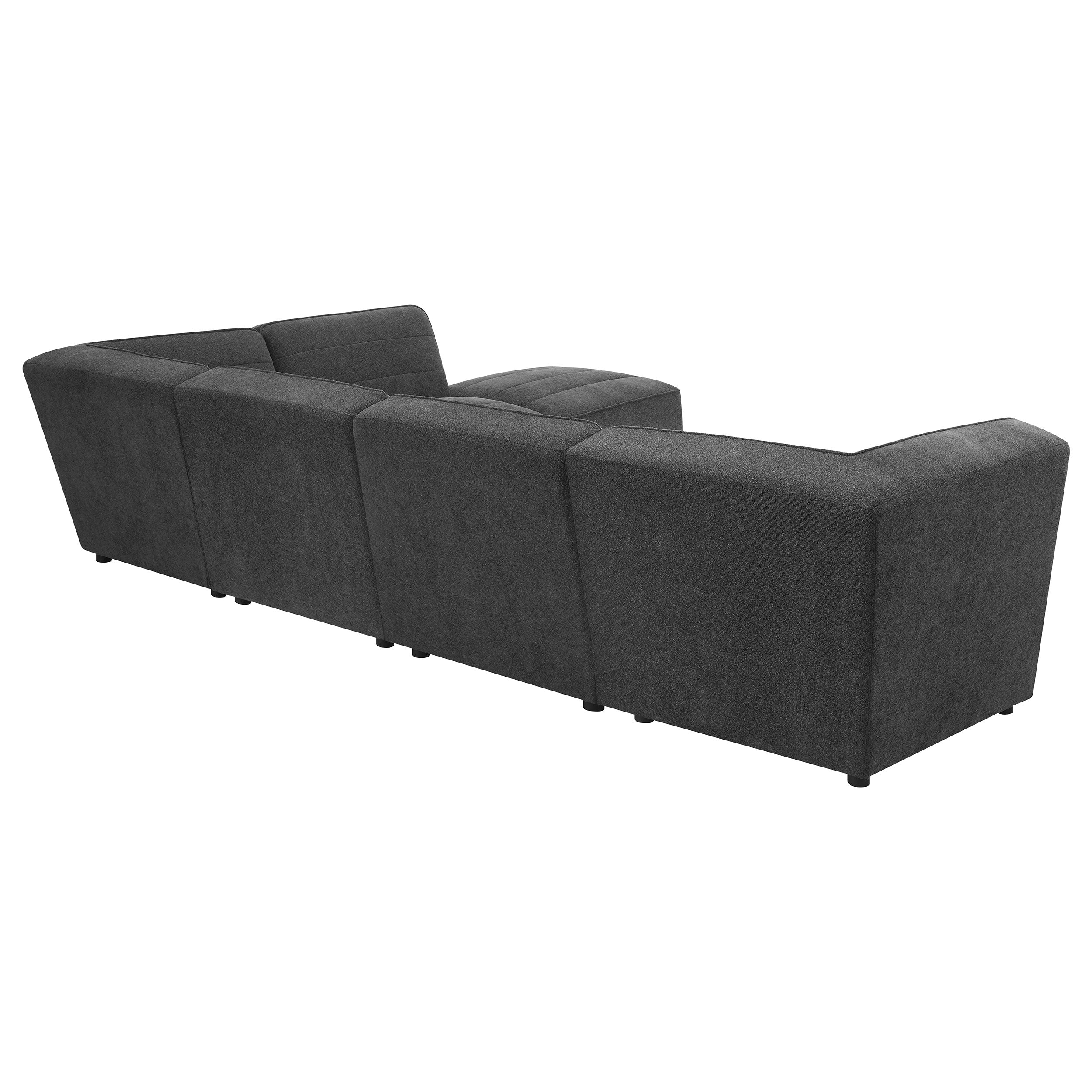 Sunny Upholstered Corner Chair Dark Charcoal — view 15