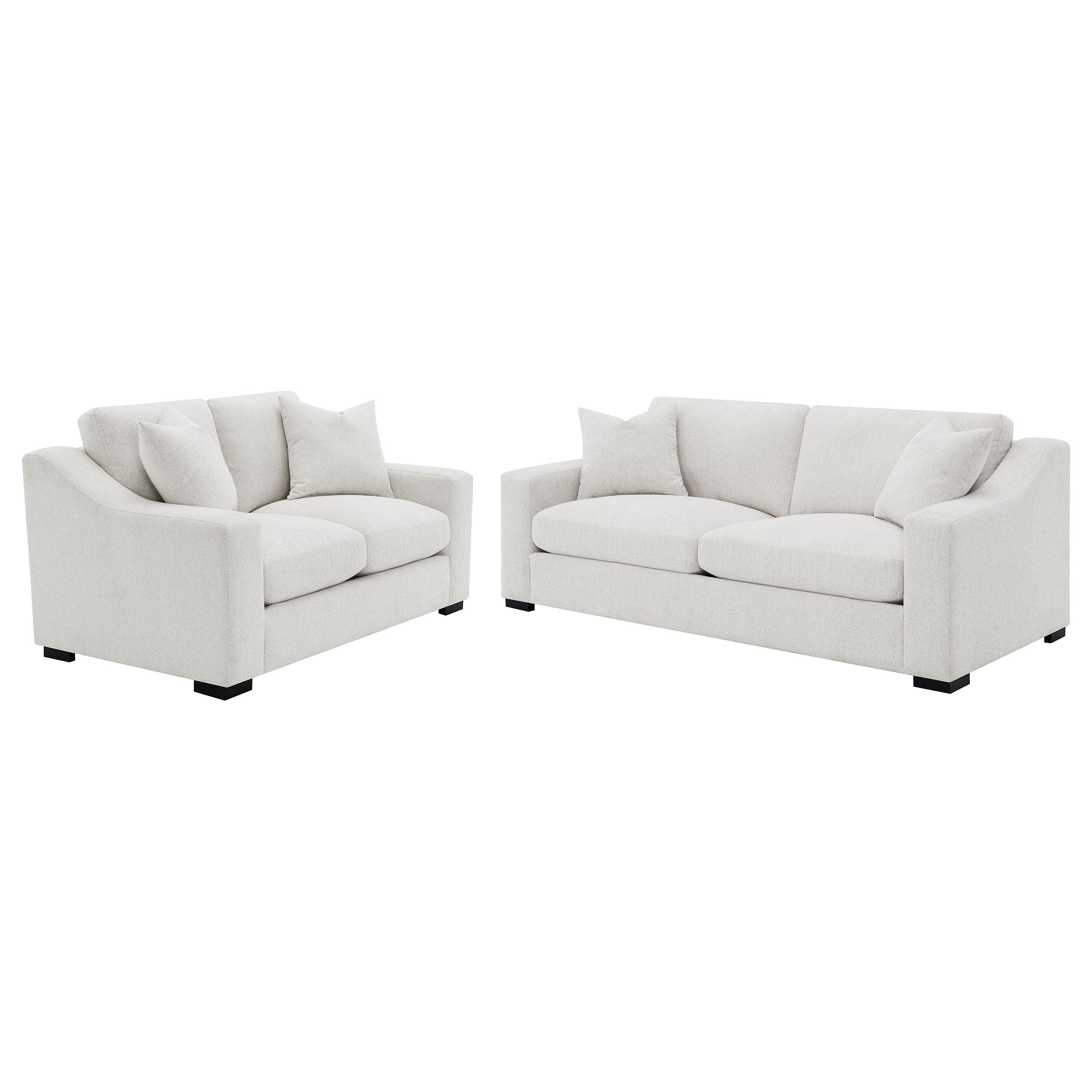 Ashlyn 2-piece Upholstered Track Arm Sofa Set Sand — view 1