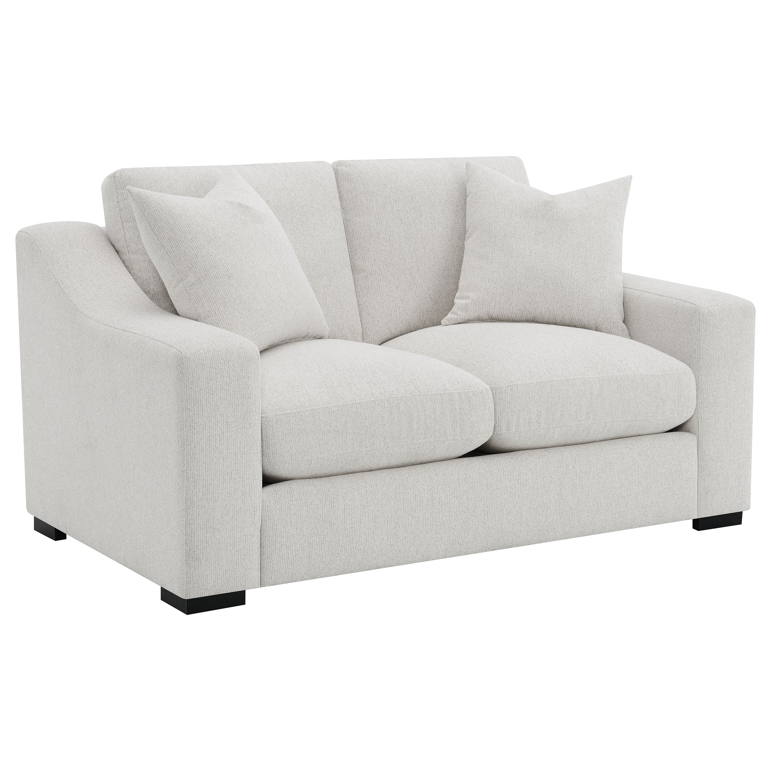 Ashlyn 2-piece Upholstered Track Arm Sofa Set Sand — view 5