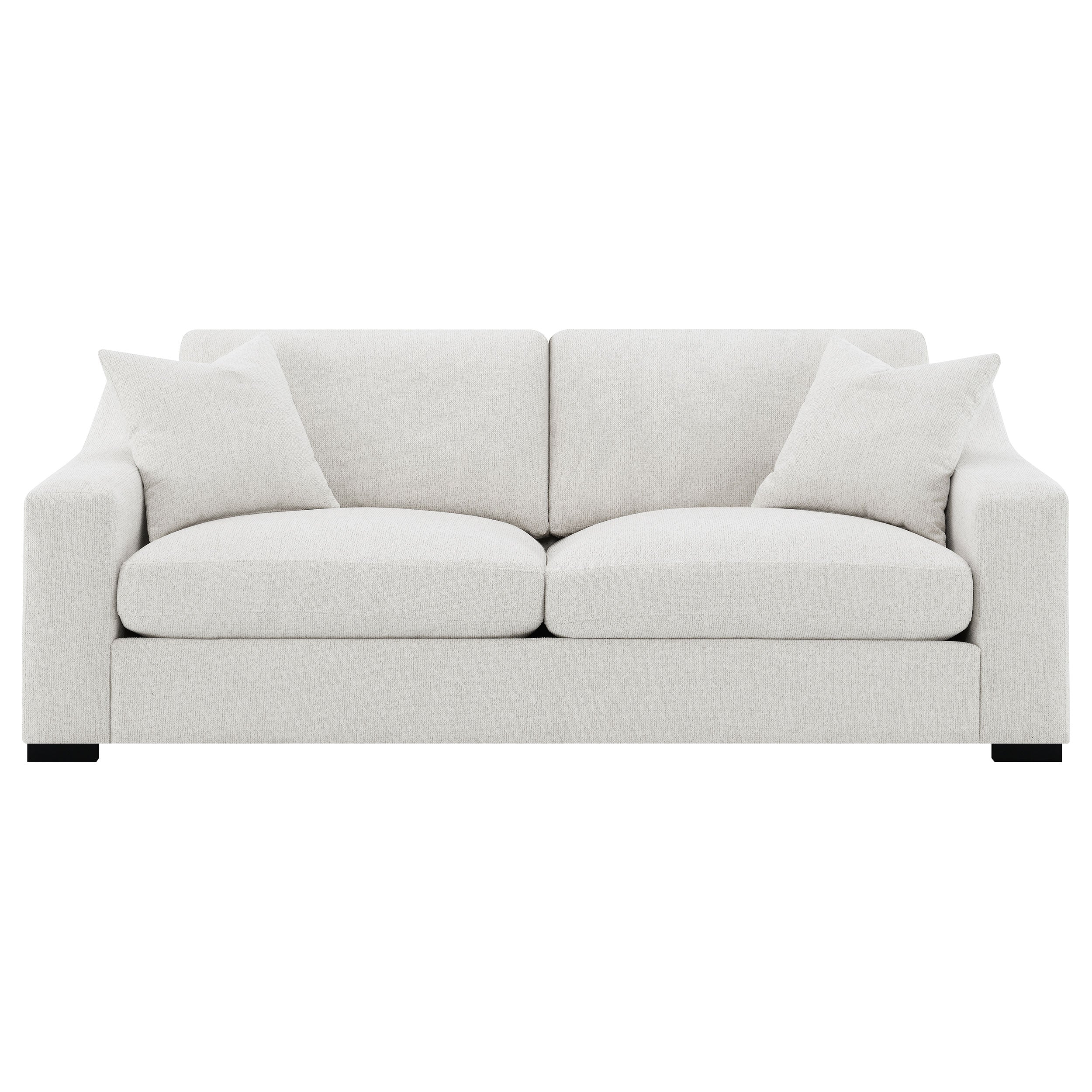 Ashlyn Fabric Upholstered Track Arm Sofa Sand — view 3