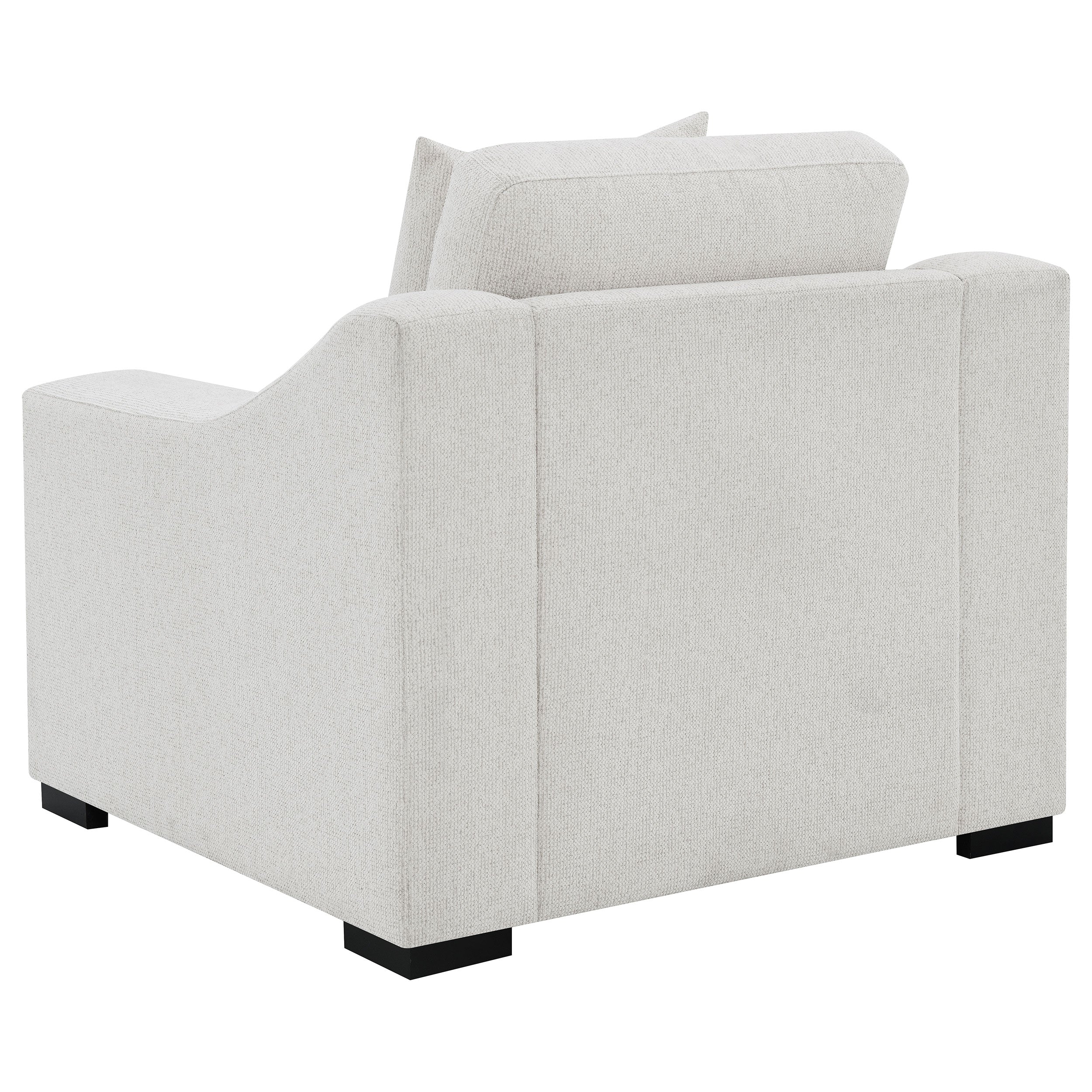 Ashlyn Fabric Upholstered Track Arm Accent Chair Sand — view 6