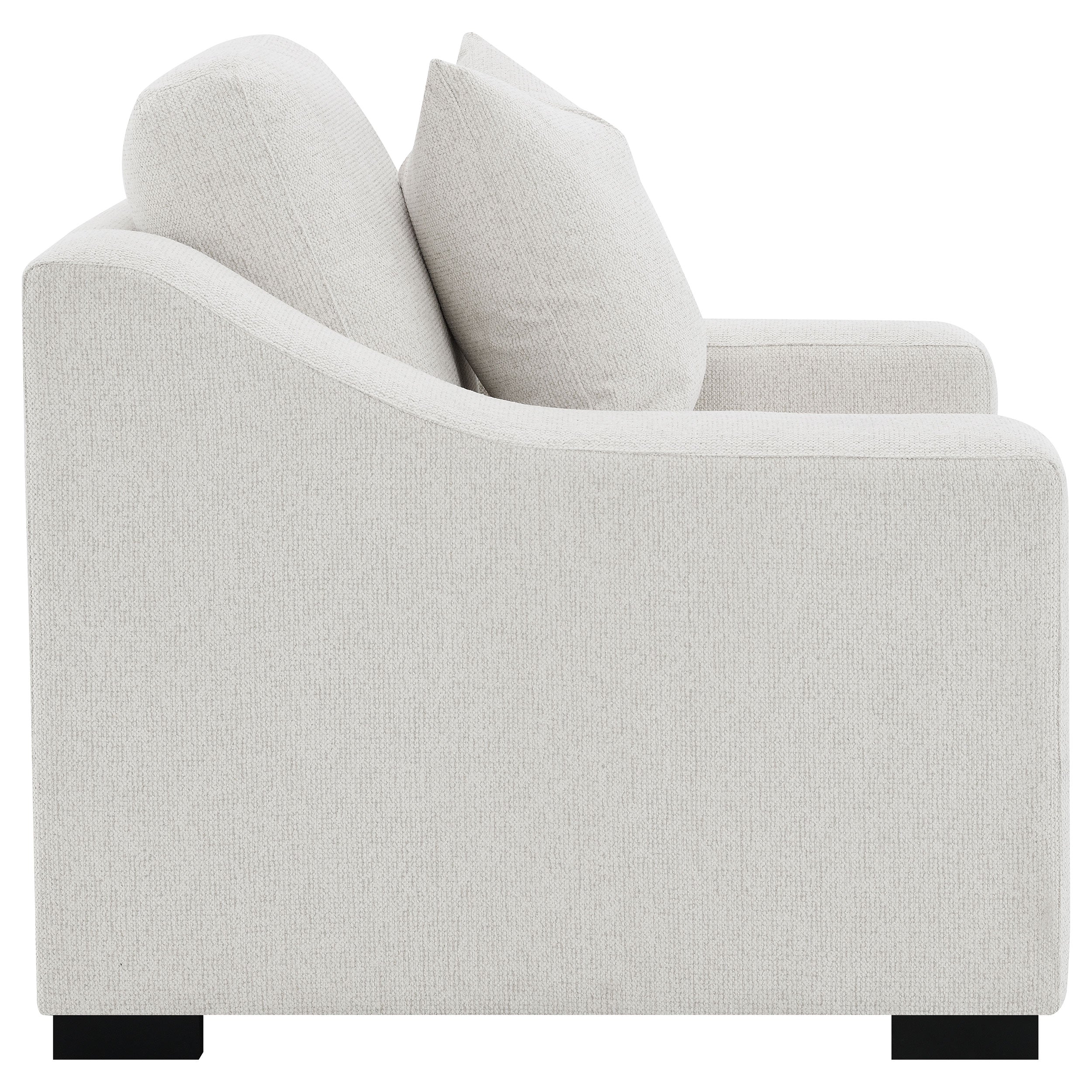 Ashlyn Fabric Upholstered Track Arm Accent Chair Sand — view 8