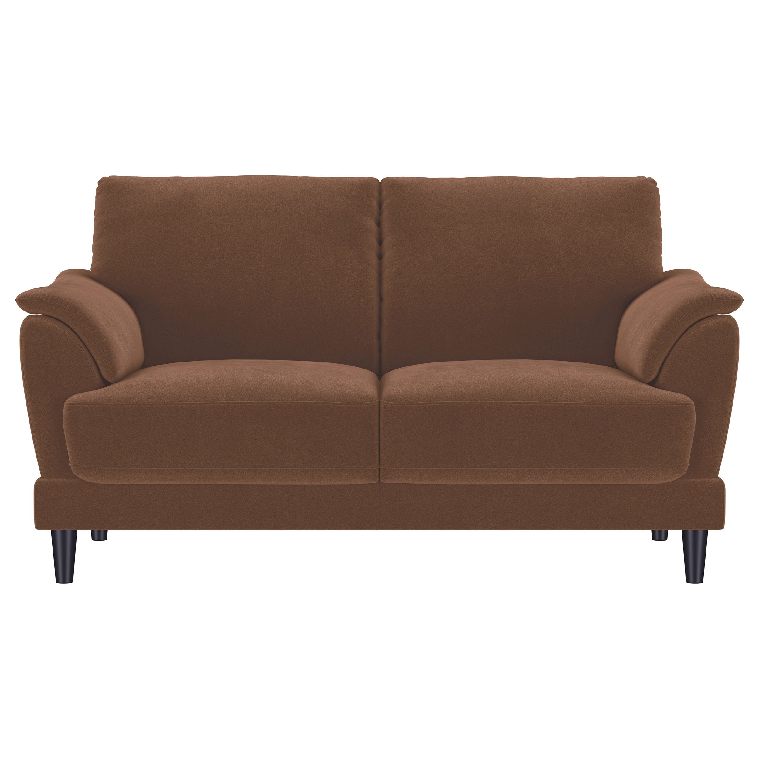 Selma 2-piece Velvet Upholstered Crescent Arm Sofa Set Rust — view 7