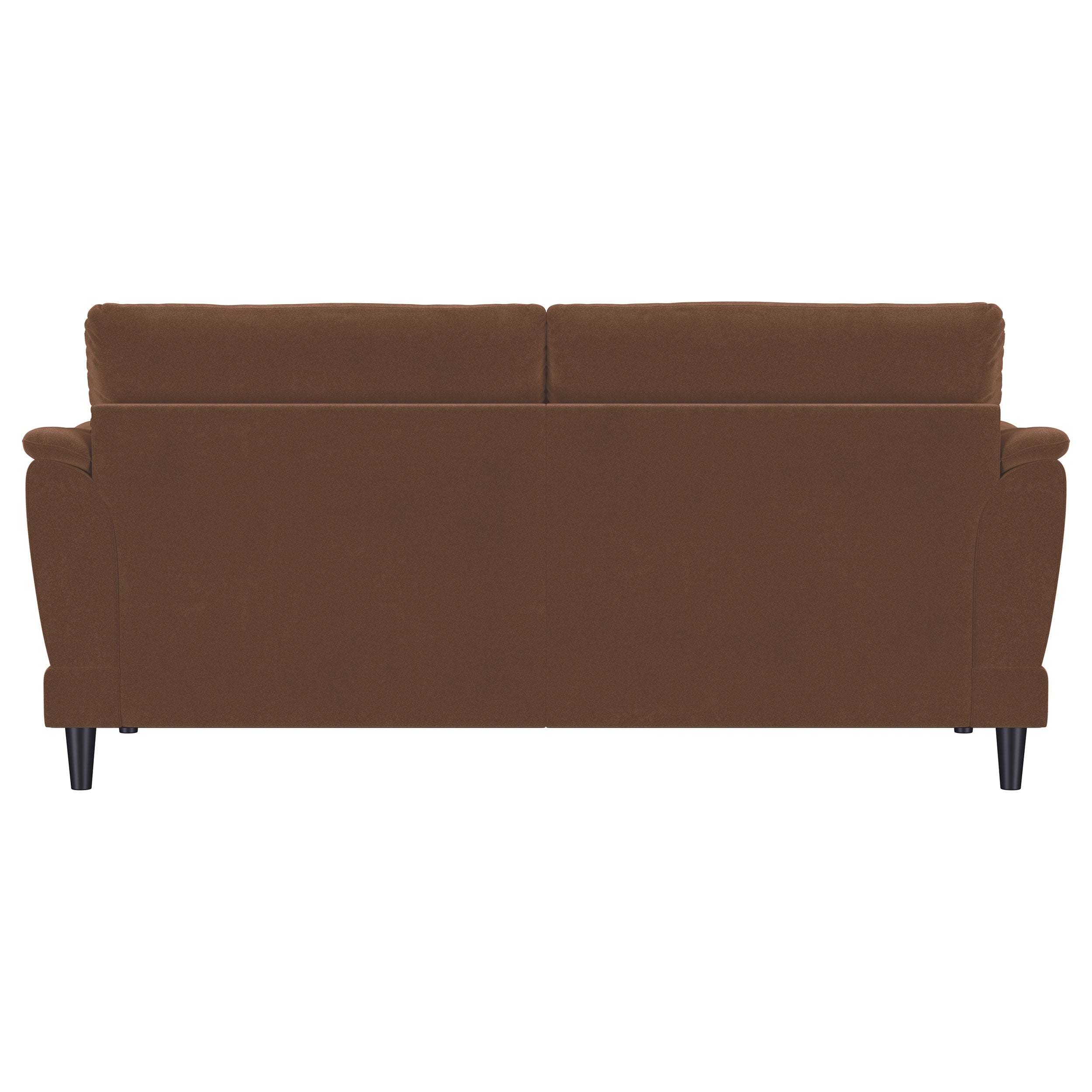 Selma Velvet Upholstered Crescent Arm Sofa Rust — view 7
