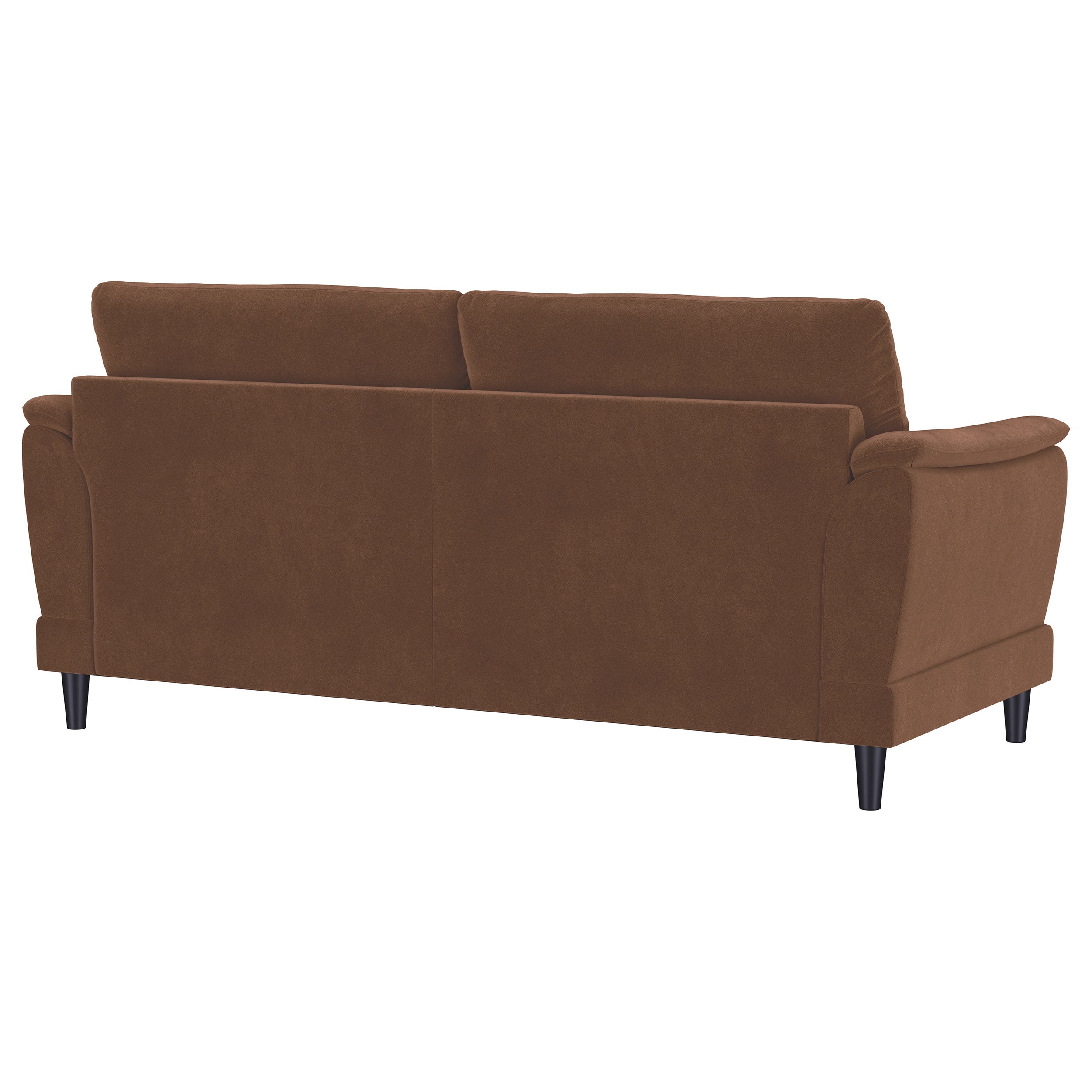 Selma Velvet Upholstered Crescent Arm Sofa Rust — view 8