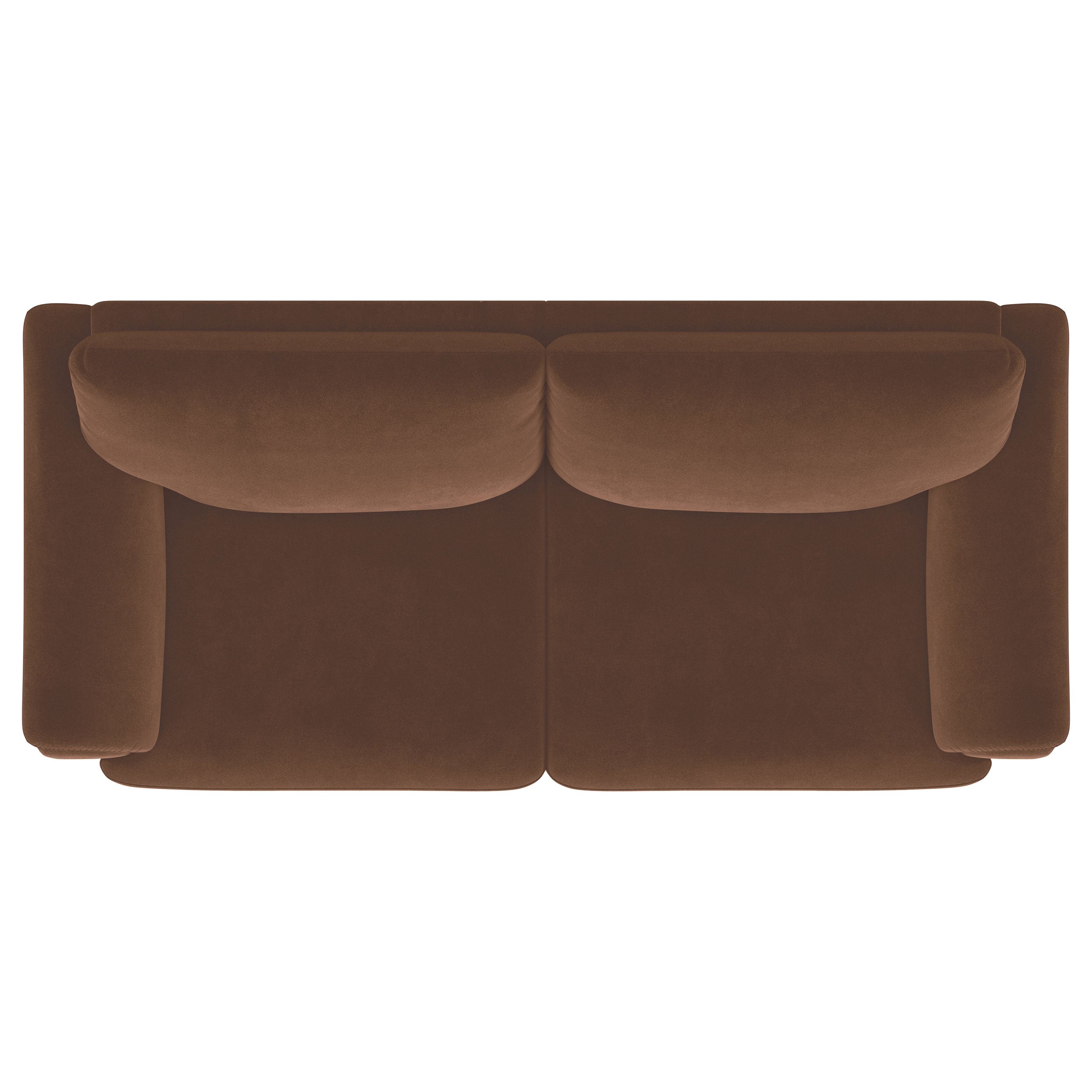 Selma Velvet Upholstered Crescent Arm Sofa Rust — view 10