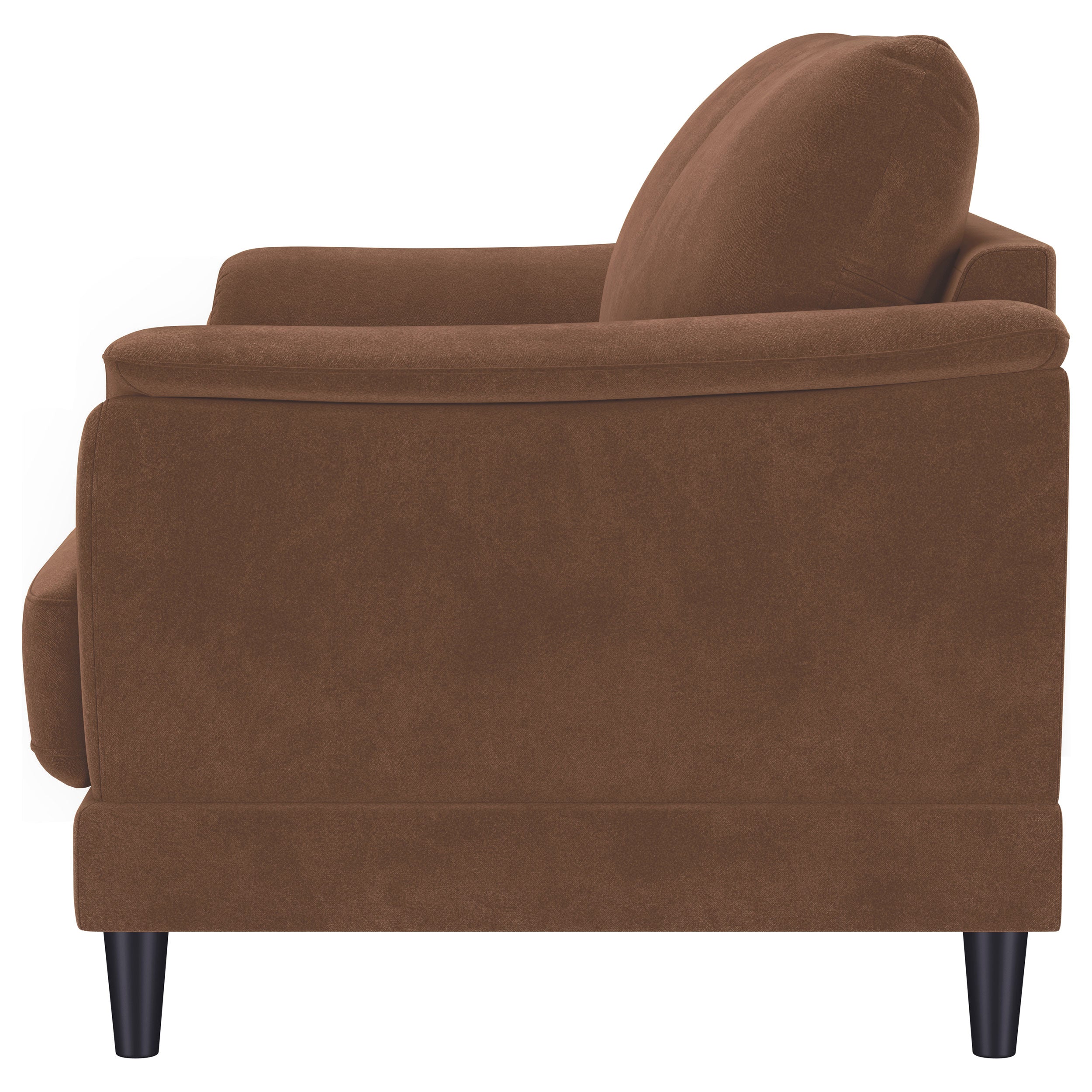 Selma Velvet Upholstered Crescent Arm Loveseat Rust — view 5
