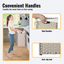 Laundry Hamper With Lid PE Rattan Powder Coating Frame Clothes Hampers With 2 Removable Bags