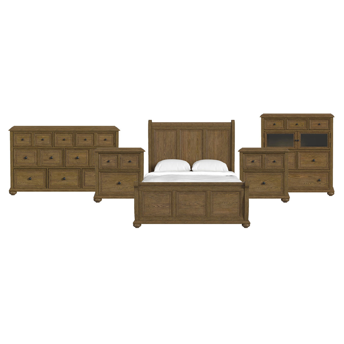 Heritage Sleigh Bedroom Set in Black by Elements International, view 7