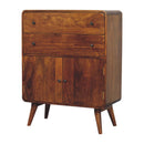 Curved Nordic Charm Cabinet - Brown