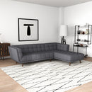 Addison - L Shape Sectional Sofa Tufted