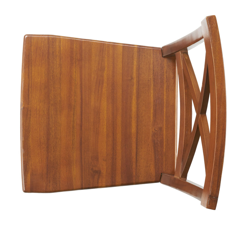 Dining Chair With X Shaped Back (Set of 2)