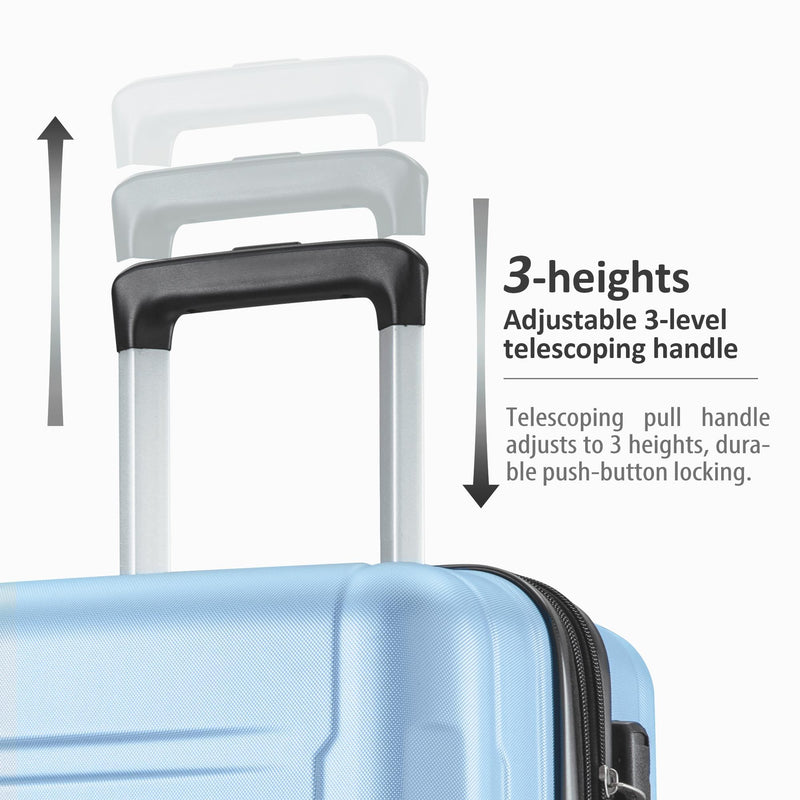 Expanable Spinner Wheel 2 Piece Luggage Set ABS Lightweight Suitcase With Tsa Lock 20" / 28"