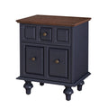 Vintage Nightstand With 2 Drawers And Roman Column Legs