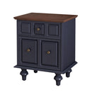 Vintage Nightstand With 2 Drawers And Roman Column Legs