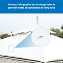 Outdoor Patio Gazebo Tent With Ventilated Double Roof And Sidewall