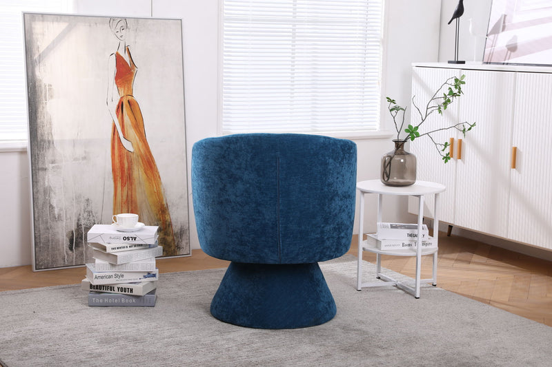 Swivel Accent Chair, Armchair Round Barrel Chair In Fabric For Living Room Bedroom