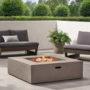Modern 50,000 Btu Square Fire Table With Propane Tank