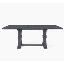 Devingo - Extendable Dining Table Rustic Style - Gray