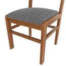 Dining Chairs (Set of 4), Mid Century Modern Fabric Upholstered Kitchen Side Chairs, Farmhouse Dining Room Chair - Brown / Gray