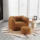 Soft Chenille Bean Bag Chair With High Resilient Foam