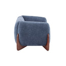 Contemporary Boucle Sherpa Sofa With Birch Wood Legs