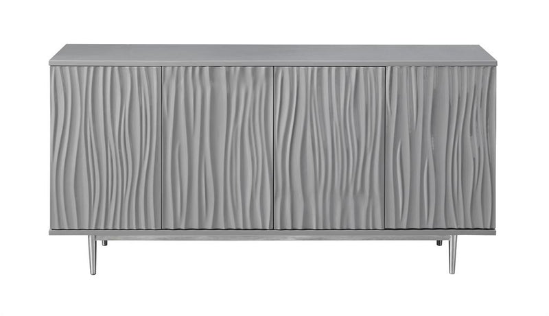 Bali 4 Door Credenza with Waves Glossy