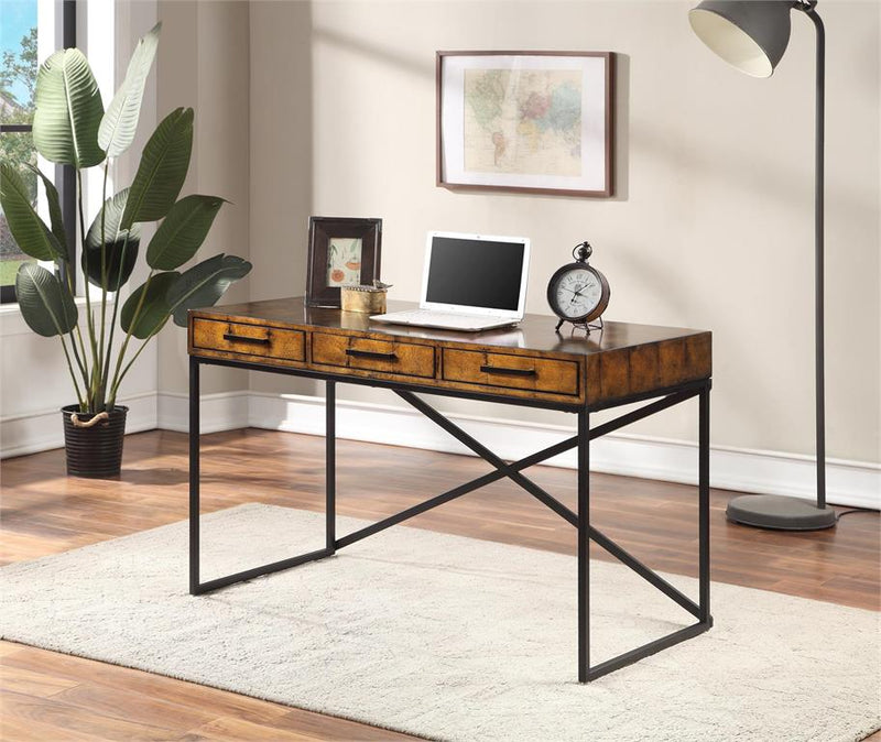 Contemporary Home Office Three Drawer Desk