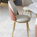 Round Stone Burning Table, Modern Marble Dining Table With Chairs