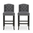 Vienna - Contemporary Fabric Tufted Wingback Counter Stools (Set of 2)