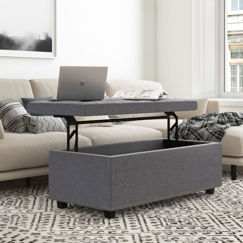 Hamilton - Upholstered Lift Top Rectangular Storage Ottoman