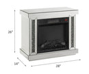 Noralie - Fireplace - Mirrored & Faux Diamonds