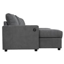 Convertible Sectional Sofa With Storage Chaise Lounges And USB Ports
