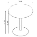 Ganso - Round Glass Top Coffee And End Table Set